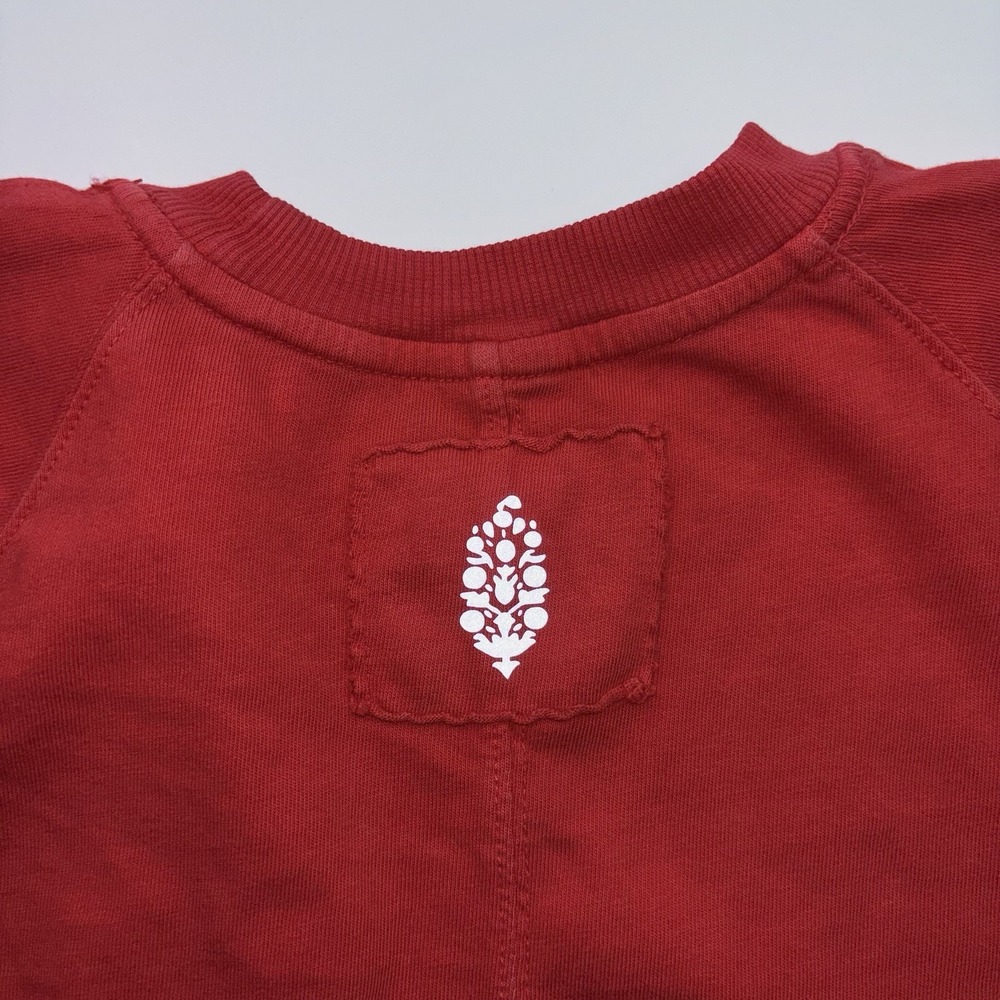 NWT FP Movement Midnight Jade Crew Neck Tee T Shirt Size XS Red Boyfriend $48 - Picture 9 of 10